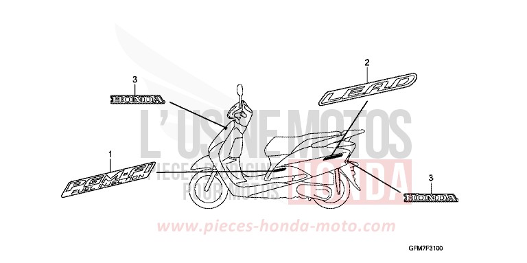 MARQUE/RAYURE de NHX 110 Lead COSMIC SILVER METALLIC (NHA19) 2010